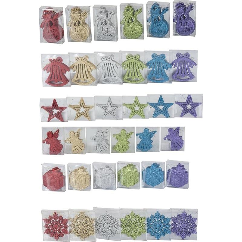 Kalėdinės dovanos 6 kalėdinių dekoracijų rinkinys 10 cm 00127