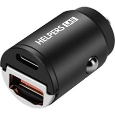 Automobilinis įkroviklis USB C 45W Mini dvigubas USB C cigarečių žiebtuvėlis su PD3.0 PPS QC3.0, skirtas iPhone, Samsung, Huawei P30, Xiaomi ir kitiems įrenginiams