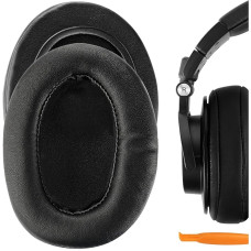 Geekria Memory Foam Earpads for Audio-Technica ATH-M50X, ATH-M10, ATH-M20X, ATH-M30X, ATH-M40X, ATH-ANC9, Over-Ear Headphones Ear Covers / Cushion / Earpad Repair Parts (Black, Thick PLUS)