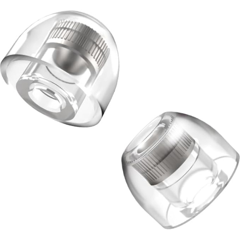 AZLA Mithryl IEM ausų kištukai - chirurginio nerūdijančio plieno šerdis, skirta HiFi vidiniams ausinių monitoriams, laidinėms ausinėms, IEM ausinėms - ausinių antgaliai, skirti 4,5 mm-6 mm skersmens antgaliams (ML (2 poros))