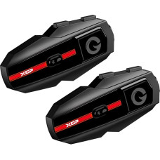 XGP Motorcycle Headset Bluetooth, Helmet Intercom 1000 m Communication System for 2 Riders, Dual Bluetooth 5.4, Audio Multitasking, IP67 Waterproof, 40 mm HiFi, Motorcycle Helmet Headphones with DSP/CVC
