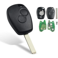 2 mygtukų automobilio rakto korpuso nuotolinio valdymo pultas 433 MHz PCF7947 Chip automobilio rakto korpusas, skirtas Ren-Ault Kangoo II Clio III Duster Modus Twingo Dacia Logan