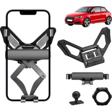 TTCR-II Compatible with Mobile Phone Holder Audi A1 8X 2010 2011 2012 2013 2014 2015 2016 2017 2018, A1 Smartphone Holder 360° Rotatable Adjustable Ventilation Grille Car Phone Holder Audi Accessories