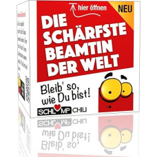 Schlump-Chili Aštriausias pasaulyje pareigūnas - juokingas ir originalus dovanų rinkinys moterims, pvz., gimtadienio, Kalėdų, Velykų, išleistuvių, išėjimo į pensiją, pensijos ar šiaip.