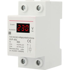 Automatinė įtampos atkūrimo apsauga, 230 V 40 A vienfazis viršįtampių apsaugos įtaisas, buitinės technikos viršįtampių ribotuvas, buitinės technikos viršįtampių ribotuvas