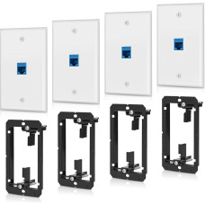 4 pakuotės Ethernet sieninė plokštė 1 prievadas 