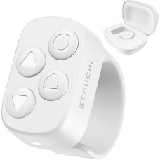 Stouchi Bluetooth Page Turner für Kobo, clip-frei mit Ladecase, Freihand-Fernbedienung, Vor-/Zurückspulen, kompatibel mit Clara BW/Libra Colour/Clara Colour/Elipsa 2E/Clara 2E/Libra 2/Sage-Weiß