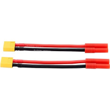 XT60 Male to HXT 4 mm Ball Banana Connector Adapter with 12awg 10 cm Wire Fits Turnigy (C72-2) Pack of 2