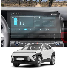 CDEFG Suderinama su Hyundai Kona SX2 2024 2025 2026 Electric EV Hybird Navigation Apsauginė plėvelė 12,3 colio 4H atspari įbrėžimams GPS ekrano apsauga Navigacinė plėvelė Kona SX2 2026 Priedai [Pack of 2] (SX2 Navi)