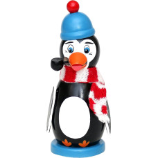 Wooden Incense Figurine Penguin Approx. 14 cm