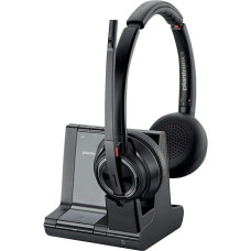 Plantronics Savi W8220-M, MSFT Binaural Head-band Black Savi W8220-M, MSFT, Skambučių centras / biuras, Binaural, Head-band, Black, Rotary, Microsoft