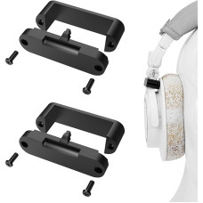 Geekria 1 Pair Metal Headband Hinge Kit Compatible with Audio-Technica ATH-M50x, M50xBT, M50xGM, M50xBB, M50xPB, M50xWH Headphone Replacement, Headset Repair Parts (Black)