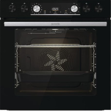 Gorenje OptiBake Black Set 5 Cooker Set with Induction Hob, 77 L, Made in Europe, AquaClean, ExtraSteam, AirFry, PizzaMode 300°C, PerfectGrill, Telescopic Runners, Black