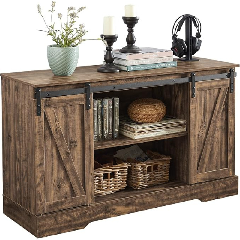 SoBuy FSB60-N Sideboard Kitchen Cabinet Chest of Drawers Cabinet Hallway Cabinet Side Cabinet with Sliding Doors Adjustable Shelves Space Saving Versatile for Living Room Kitchen Hallway 120 x 70 x 40 cm