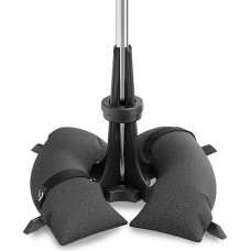 BASER Heavy Duty Parasol Stand 50 kg - Sturdy Umbrella Stand & Base Fillable, Parasol Holder for 38-58 mm Stick, Parasol Base (Black)