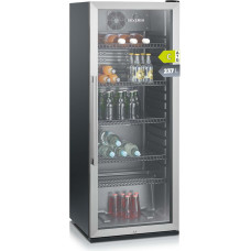SEVERIN FKS 8841 Butelių šaldytuvas su integruotu užraktu ir integruotu LED apšvietimu 237 l talpos juodas