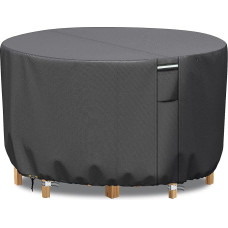 RICHIE Sodo baldų dangteliai Neperšlampami sodo stalo dangteliai 51x28 colių 600D Oxford PVC kvėpuojanti danga baldų komplektams Patio stalo dangtelis pilkas