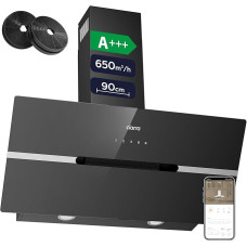 CIARRA CBCB9736F A+++ 90 cm gartraukis su konvekcine galvute be galvutės 650 m³/h Automatinis stiklo plokštės 