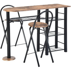 Bistro stalo rinkinys su 2 sulankstomomis kėdėmis, valgomojo stalas su 2 kėdėmis, mažas virtuvės stalas su 2 sulankstomomis kėdėmis, valgomojo stalo rinkinys 2 žmonėms, baro stalas su baro kėdėmis virtuvės barams