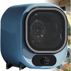 Small Laundry Dryer, Portable Condenser Laundry Dryer, Ventilated Laundry Dryer, Compact, Mini Spin Dryer, 0.8 kg Load Capacity, Blue