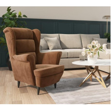 IKAYAA Wing Chair Living Room Relaxing Chair TV Chair Bedroom Reading Chair Comfortable Lounge Chair Upholstered Chair Living Room Chair