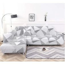 Mingfuxin Sofos Slipcovers, Elastinis ruožas sofos apima, metimai, skyrius sofos apima, kampas sofos Slipcover, baldų apsauga su 2 dalys, pagalvėlė padengti 3 sėdimųjų + 3 sėdimųjų L formos sofos