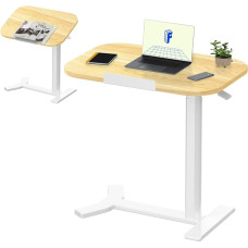 FLEXISPOT H5 Side Table - Flexible Laptop Table and Bed Table with Tilting Table Top, Height Adjustable & Mobile, Ideal for Sofa, Bed & Reading Hours (Maple)