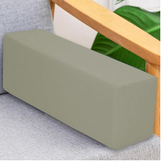 Atraminė pagalvėlė, sustiprinta sofos atraminė pagalvė, galvūgalio pagalvėlė, stačiakampio formos čiužinio tarpas su užtrauktuku, stačiakampio formos kaklo atraminė pagalvėlė (120 x 15 x 10 cm, šviesiai pilka)