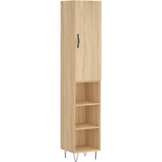 vidaXL Highboard, šoninė spinta su daugybe saugojimo vietos, komoda Svetainės spintelė su durelėmis Metalinės kojelės, spintelė Aukšta spintelė Šoninė spintelė, Sonoma ąžuolo medienos medžiaga