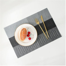 Tischset 4/6-teiliges rutschfestes PVC-Tischset, waschbare Tischsets und Untersetzer-Set, Moderne Heimdekoration(ZJ03,4vnt.)