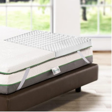 Bedshire Dvigulė lova Topper 120 x 190 cm Prancūzų atminties putų čiužinio aukštis 6 cm su nuimamu užvalkalu Ortopedinis