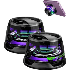 G200 Magnetischer Bluetooth-Lautsprecher mit RGB-Licht, tragbarer, kabelloser Mini-Lautsprecher, Bluetooth, Telefonständer für Metalloberfläche, kleine Lautsprecher für Camping und Zuhause