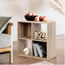 PACHIRA Knygų spinta su 4 skyriais, kubo formos lentyna, pagaminta iš medžio medžiagos, skirta svetainei, laisvai pastatoma knygų spinta, dokumentų pildymo lentyna, laiptų lentyna, biuro lentyna, atvira lentyna drabužiams laikyti