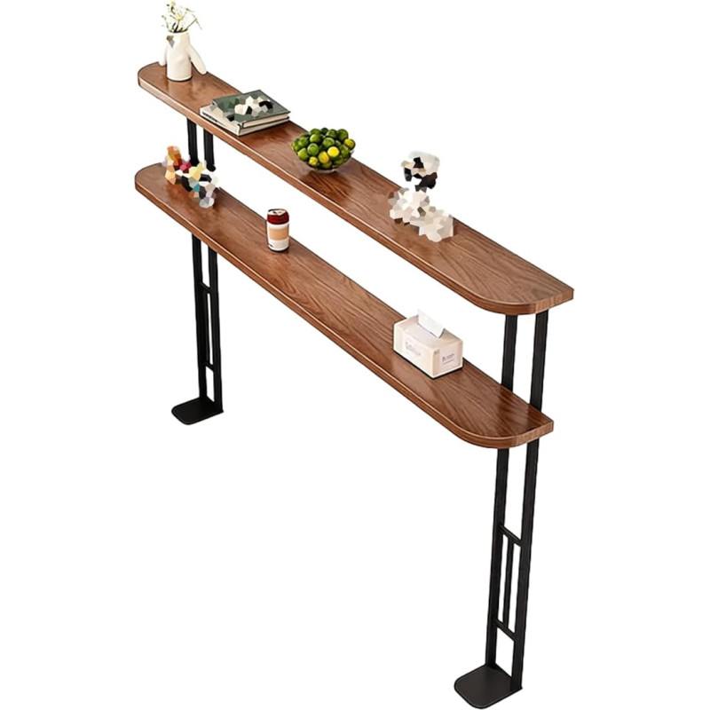 Apmušalas už sofos Schmaler Konsolen-Sofatisch Hinter Der Couch Für Aufbewahren Von Schlüsseln, Zeitschriften Und Lampen - Couchregal Aus Holz Für Wohn/ Schlafzimmer(Style-2,170x18x85cm/67x7x33in)