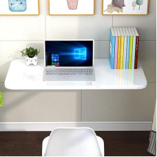 Schwebender, an der Wand montierter Klapptisch mit Klappblatt für Laptop und Computer, Arbeitstisch für Arbeitszimmer, Schlafzimmer, Badezimmer, Frühstück, Esszimmer, Bar (Größe: L120 x B50