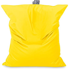 HAPPERS Giant Bean Bag XXL Faux Leather Indoor Yellow with Filling for Indoor Use Large Cushion Universalūs gali būti naudojami kaip sofos ar lovos pakaitalas Big Puff