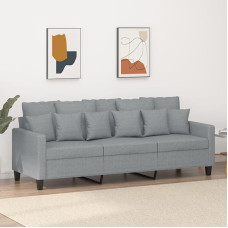 LAPOOH 359275 3 vietų sofa, šviesiai pilka, 180 cm Audinys, Sofos ir sofos, Sofa svetainė, Sofa paauglių kambariui, Sofa poilsiui, Sofa miegamajam, Miegamojo sofa, Minkšta sofa