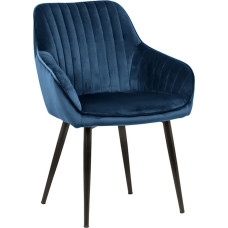 riess-Ambiente.de Elegantiško dizaino kėdė Turin Velvet Royal Blue su porankiais Valgomojo kėdė Konferencijų kėdė