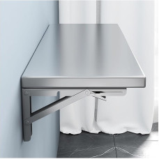 Robuster Klapptisch aus Edelstahl zur Wandmontage, 50 kg Kapazität, platzsparendes Design für Küche, Wohnzimmer, Badezimmer, Balkon, Restaurant - und stilvoll