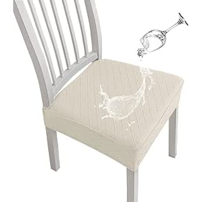 Deimantinio tinklelio žakardo vandeniui atsparūs kėdžių sėdynių dangteliai, skirti valgomajam Stretch Chair Seat Cushion Apsauginiai dangteliai Valgomojo kambario virtuvės kėdžių dangteliai