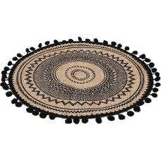 CANIGHT Handgefertigtes Rundes Jute Tischset als Dekorativer Platzset für Zuhause mit Präziser Webung und Natürlichem Flachs im Boho Stil