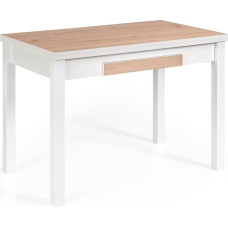 Mommahome Modernus išskleidžiamas valgomojo stalas Virtuvės stalas Sulankstomas išskleidžiamas Noli dizainas, kaimiško ąžuolo ir baltos spalvos Matmenys 100/160 x 60 x 76 cm