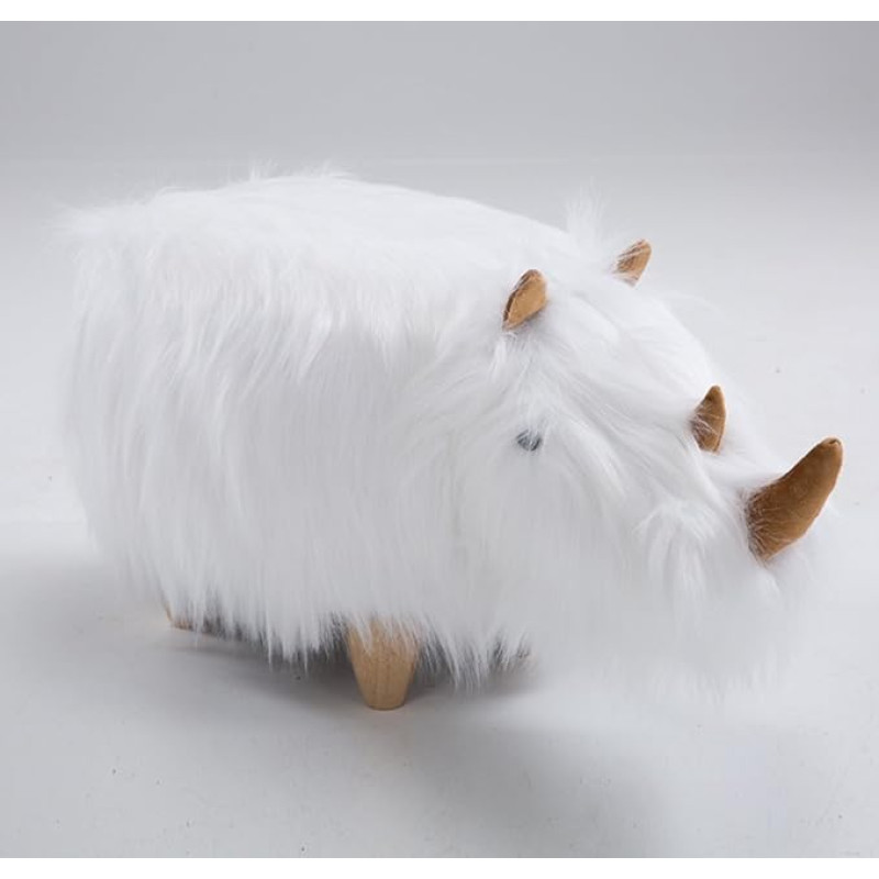 ✿ Dreamer Plush Osmanischen Keisti dekoratyviniai baldai Rhino - Kūrybinė medžio masyvo taburetė