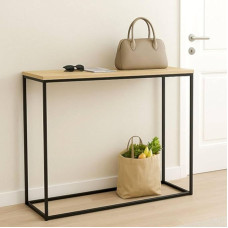 DanDiBo 96636 Plonas metalinis konsolinis staliukas Modernus 100 x 80 x 30 cm šoninis staliukas Prieškambario staliukas Sofos staliukas