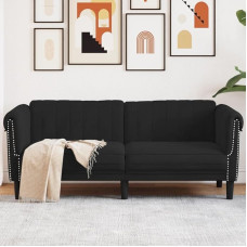 ShGaxin 372580 2-vietė sofa 2-vietė juodo aksomo sofa, sofos ir kušetės, poilsio sofa, sofa svetainei