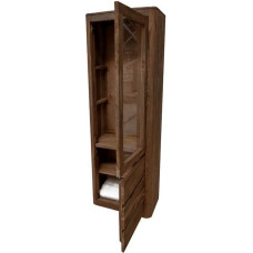 MASSIVMOEBEL24.DE Toronto vitrina 70 x 145 x 40 Sheesham/Rosewood matmenys, spalva: Tamsiai rudos spalvos tonuota, dydis: 70 x 40 x 202 cm (plotis x gylis x aukštis)