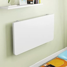 An der Wand montierter Klapptisch, 60 cm, 70 cm, 80 cm, 90 cm, 100 cm, 110 cm, 120 cm, schwebender Schreibtisch mit Klappblatt, platzsparend, herunterklappbarer Laptop-Arbeitsplatz für Esszi