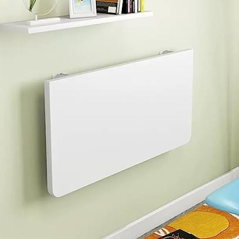 An der Wand montierter Klapptisch, 60 cm, 70 cm, 80 cm, 90 cm, 100 cm, 110 cm, 120 cm, schwebender Schreibtisch mit Klappblatt, platzsparend, herunterklappbarer Laptop-Arbeitsplatz für Esszi
