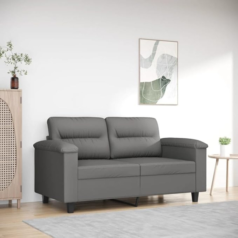 2-Sitzer-Sofa Couch 2 Sitzer Loveseat Sofas FüR Wohnzimmer Sofa Loveseats Dunkelgrau 120 cm Mikrofasergewebe