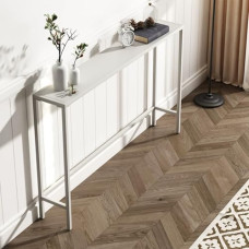 Konsolentische für Flur, schmale Beistelltische aus Glas für Wohnzimmer und Schlafzimmer, Heizkörperverkleidung aus Metall, schmaler Konsolentisch für Wohnzimmer, Schlafzimmer, Foyer - funkt